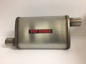 ProlineXtreme Performance Highway and Off Road - PXP1400 Series-2.25"id in 2.25"id out offset/offset 4"X9" oval 14" body 20" overall universal muffler #PXP1235