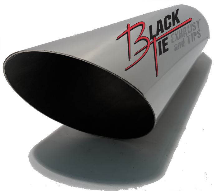 BlackTie Exhaust and Stainless Steel Tips - BlackTie Exhaust Tip - 4"round X 18"long 21/4"id polished stainless steel