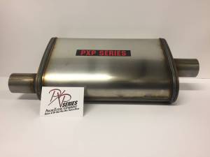 ProlineXtreme Performance Highway and Off Road - PXP1400 Series-2"id in 2"id out offset/center 4"X9" oval 14" body 20" overall universal muffler #PXP1224 - Image 2