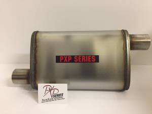 ProlineXtreme Performance Highway and Off Road - PXP1400 Series-2.25"id in 2.25"id out offset/offset 4"X9" oval 14" body 20" overall universal muffler #PXP1235 - Image 2