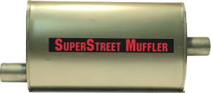 Mufflers - SuperStreet  - Super Street Mufflers Professional installer - SuperStreet Muffler 2"id offset/center 4X9X17"body 23"OAL Part#:IM401